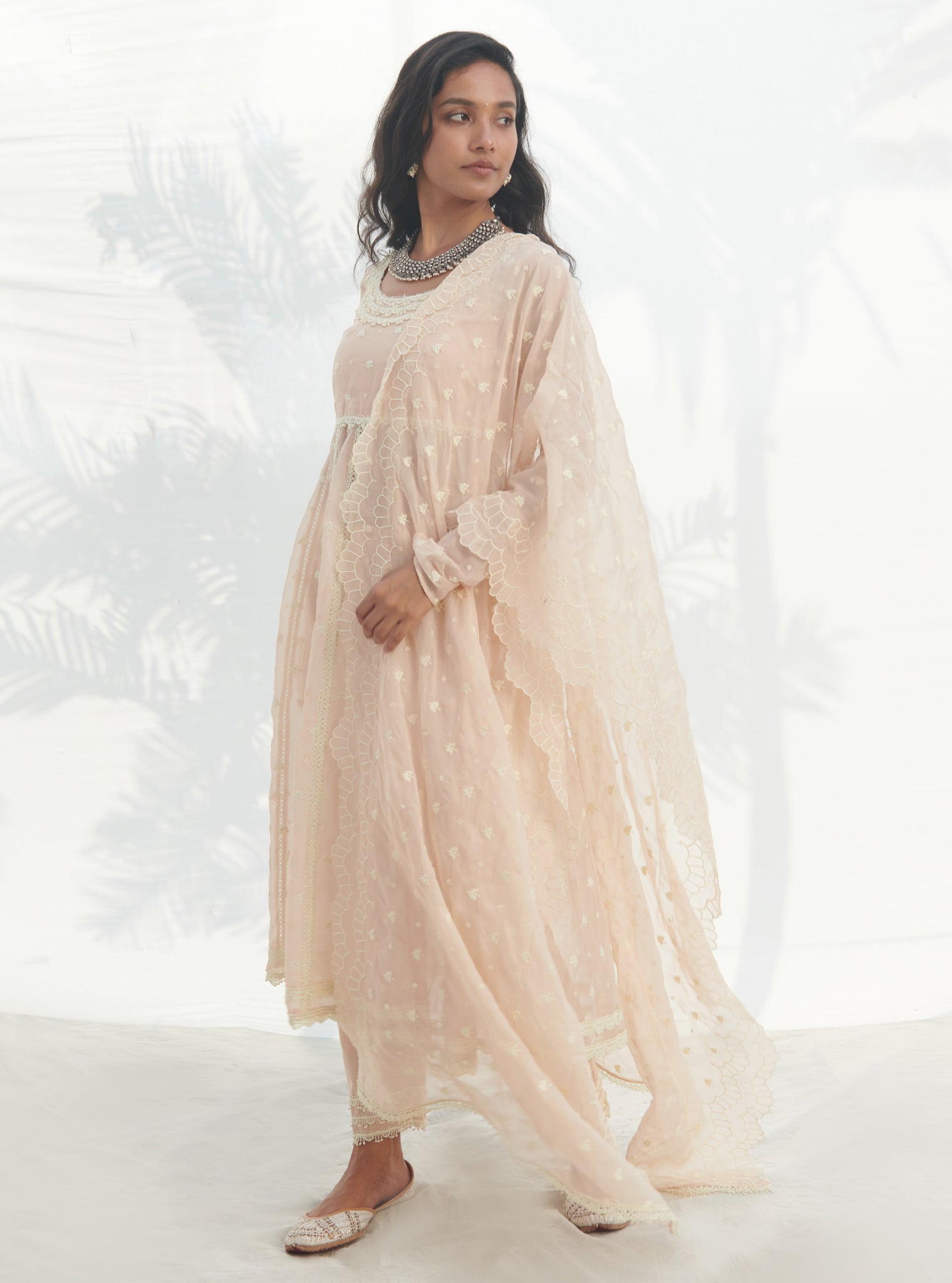 Mulmul Cotton Aldona Beige Dupatta