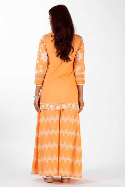 BayBreeze Supima Cotton Orange Kurta Set main image 1