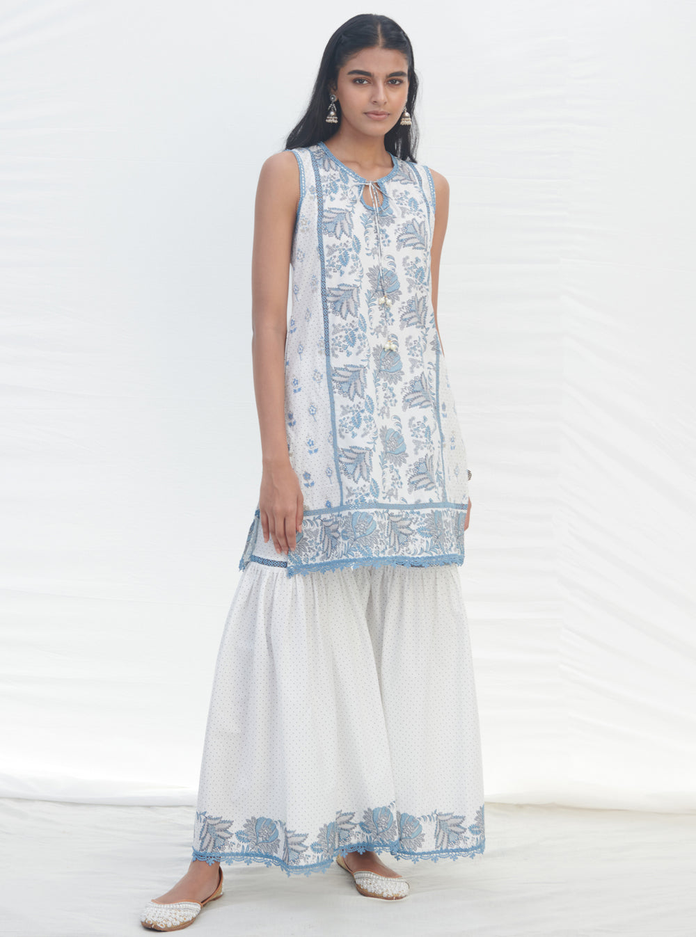Sakura Supima Cotton Green Kurta Set main image 0