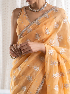 Savani Organza Orange Saree