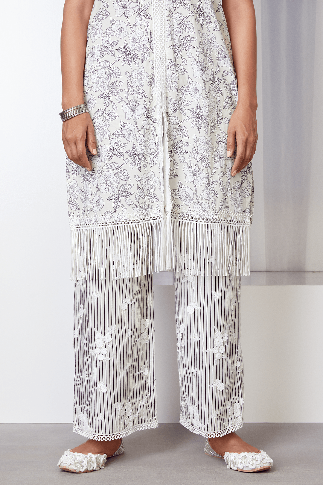 Mulmul Cotton Salone Light Blue Palazzo