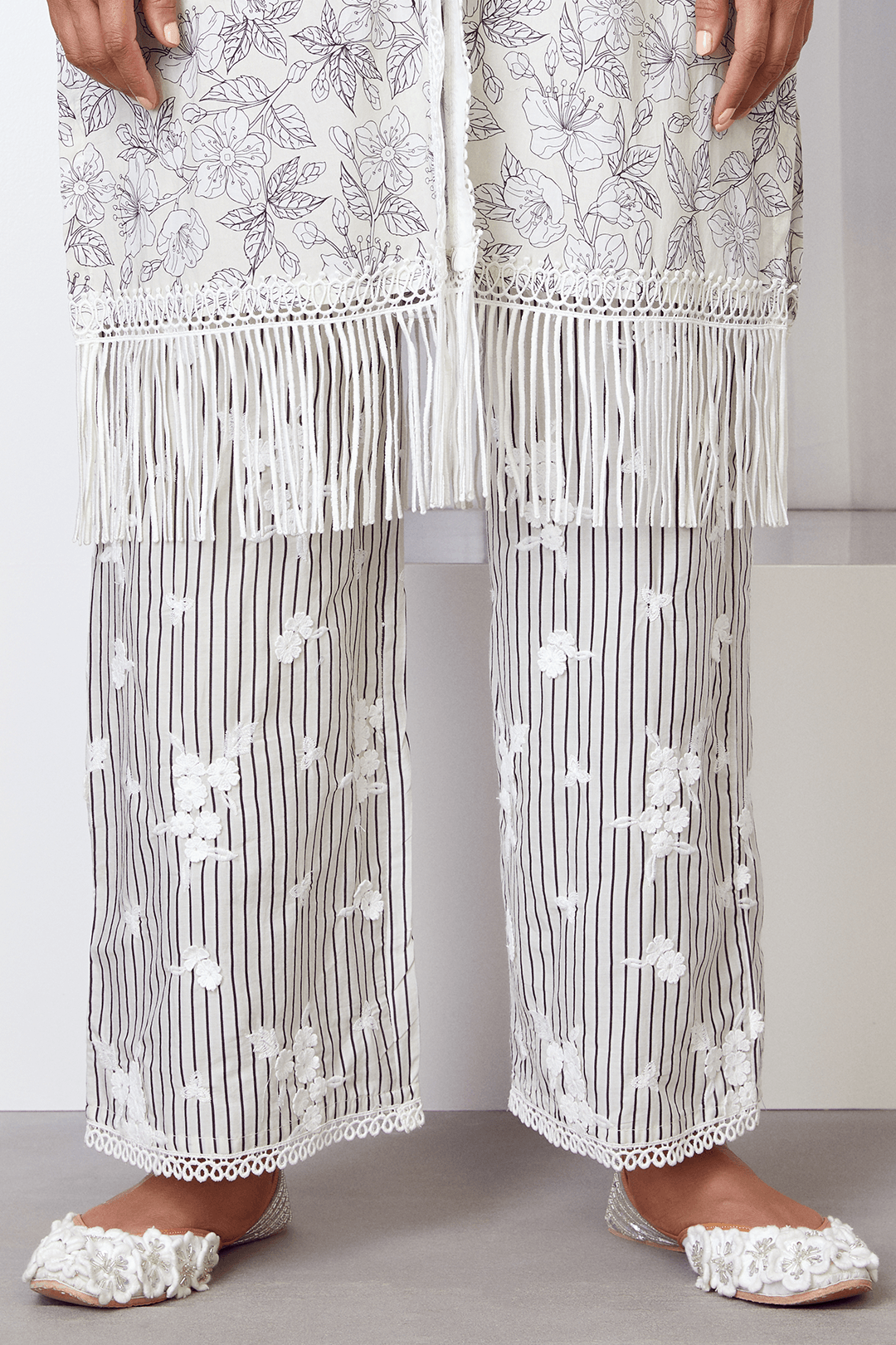 Mulmul Cotton Salone Light Blue Palazzo