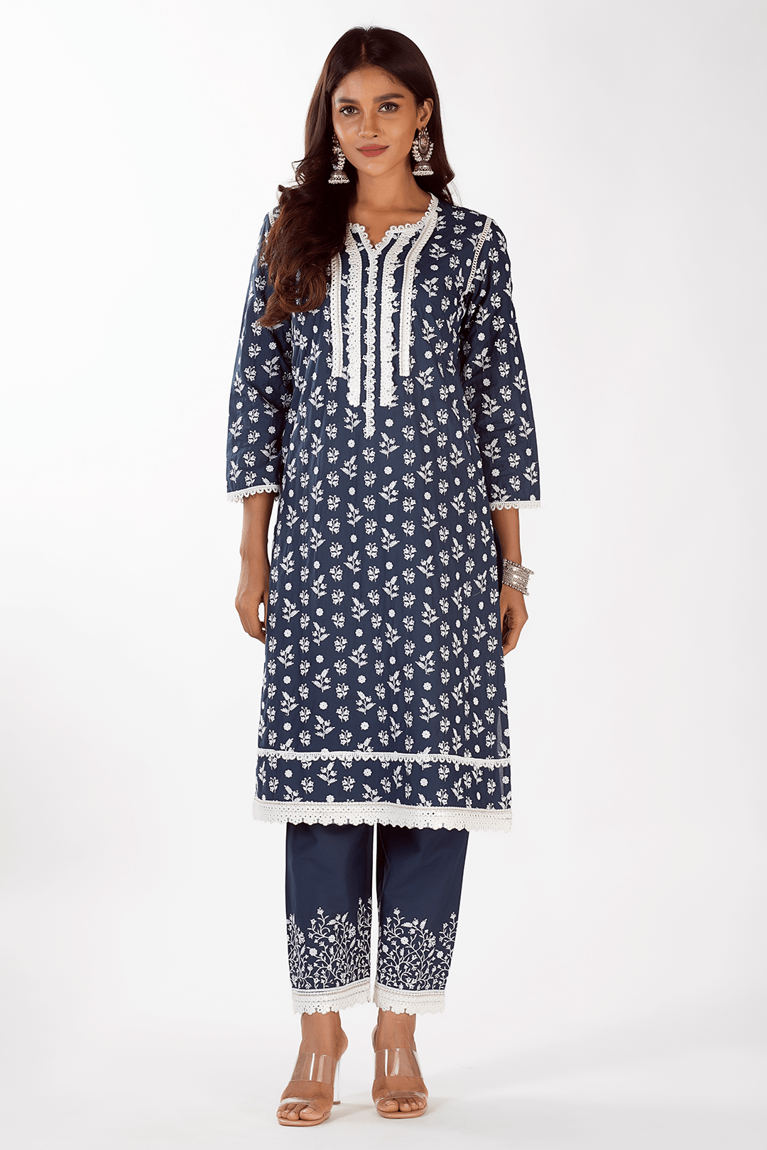 Mulmul Cotton Sierra Navy Pyajama