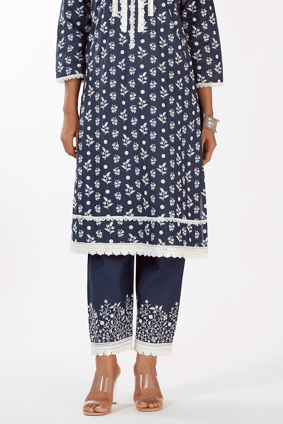 Mulmul Cotton Sierra Navy Pyajama