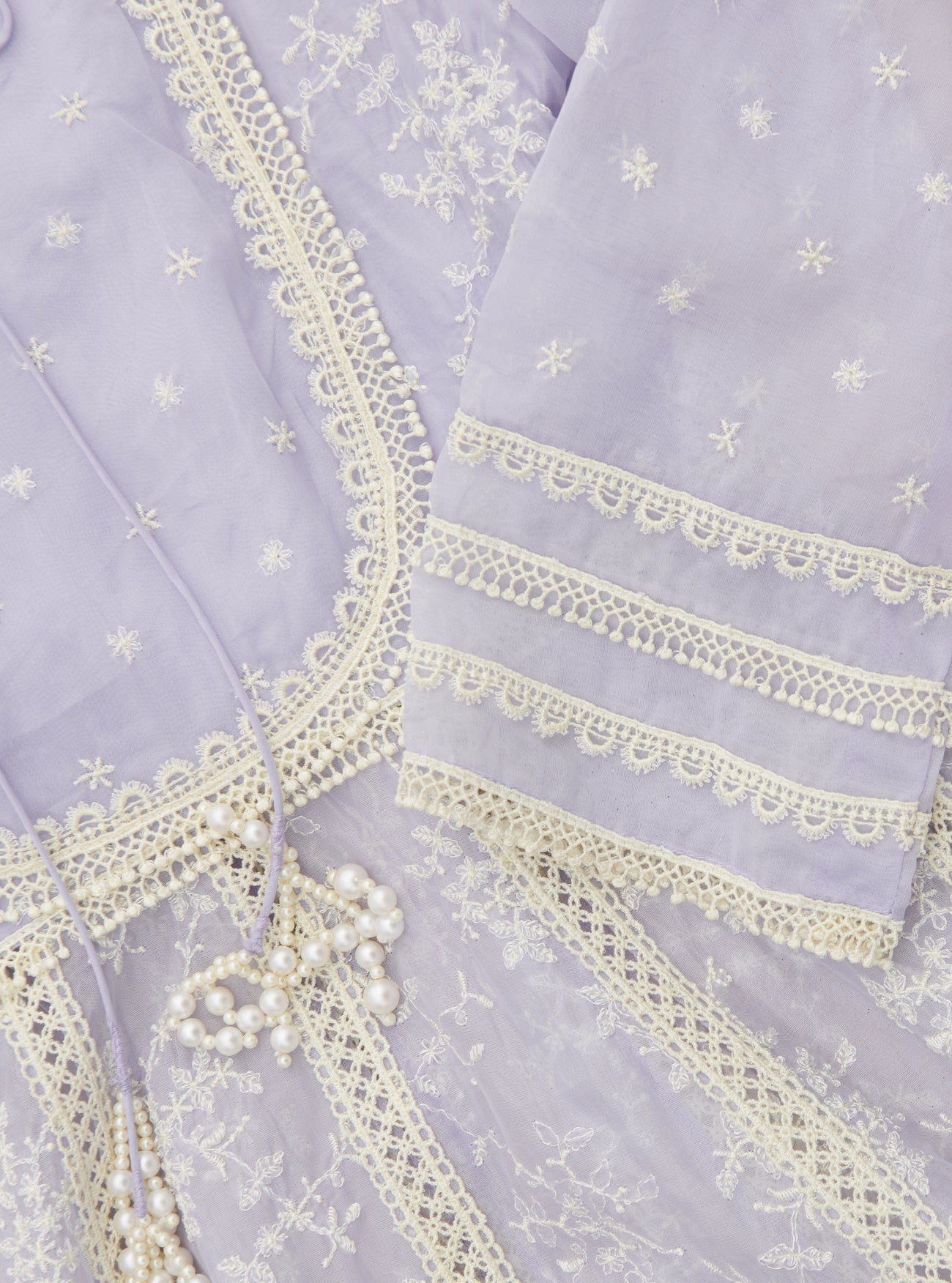 Tisca Organza Lilac Anarkali Kurta Set