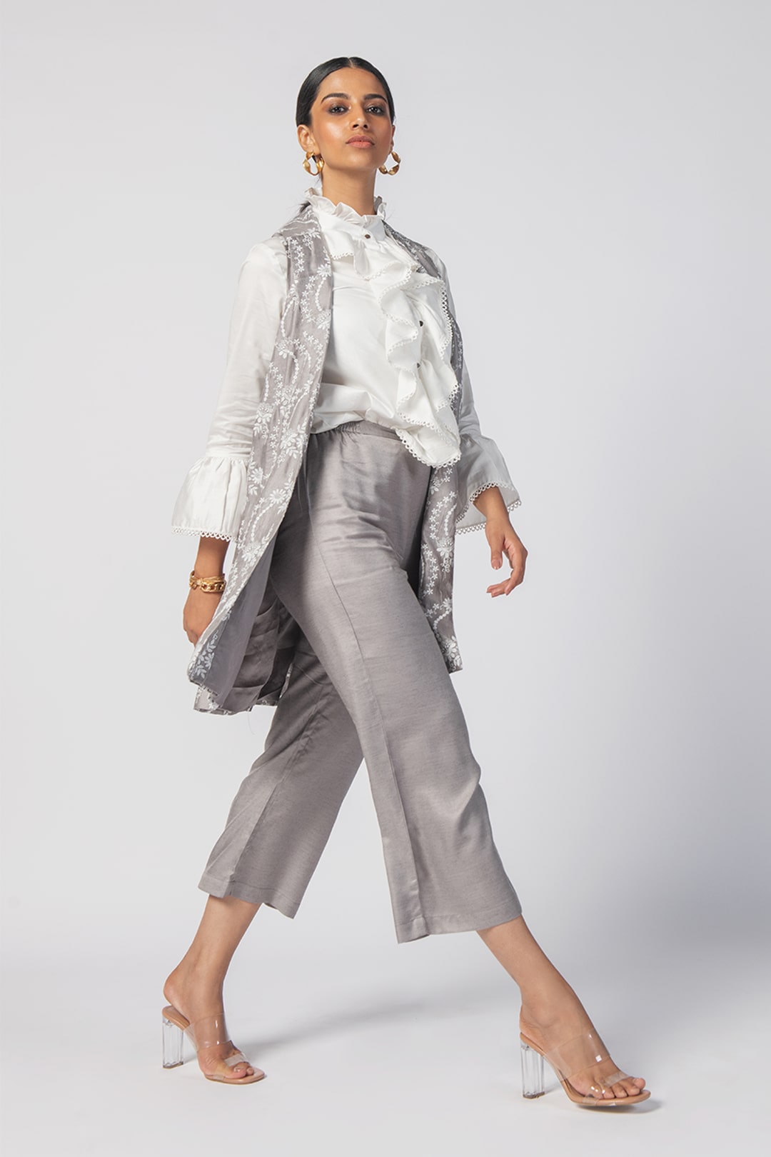 Mulmul Wool Tiare Grey Jacket