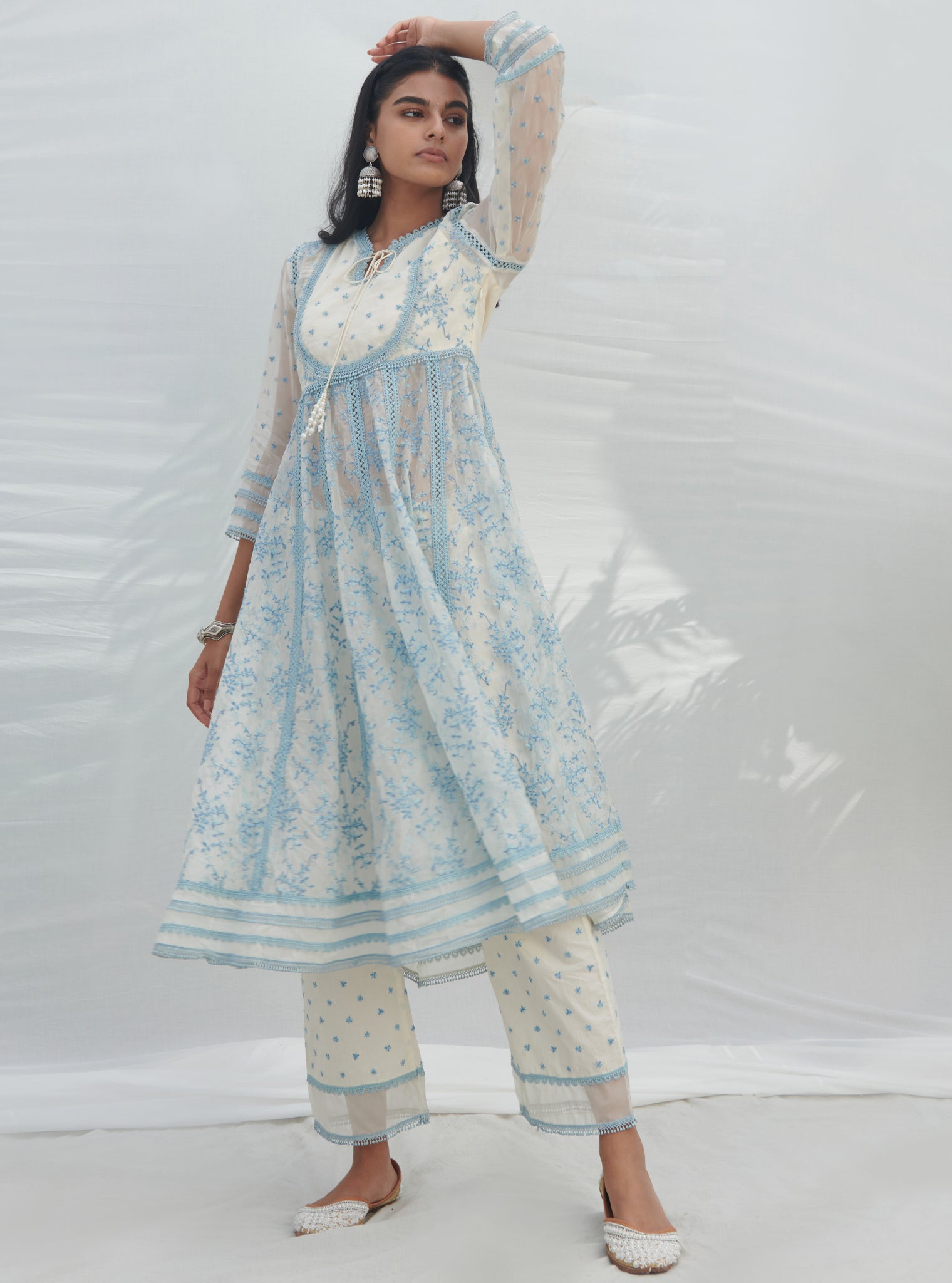 Mulmul Cotton Aldona White Dupatta