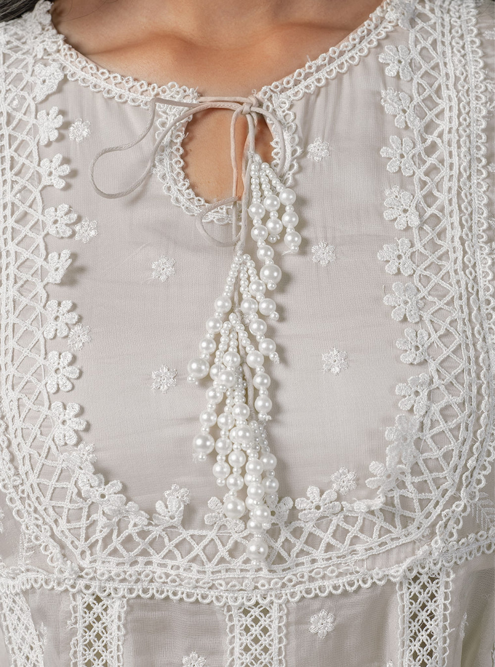Mulmul Supima Cotton Nadine Anarkali Kurta