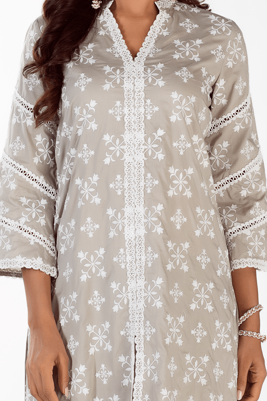 Mulmul Cotton Vera Grey Kurta
