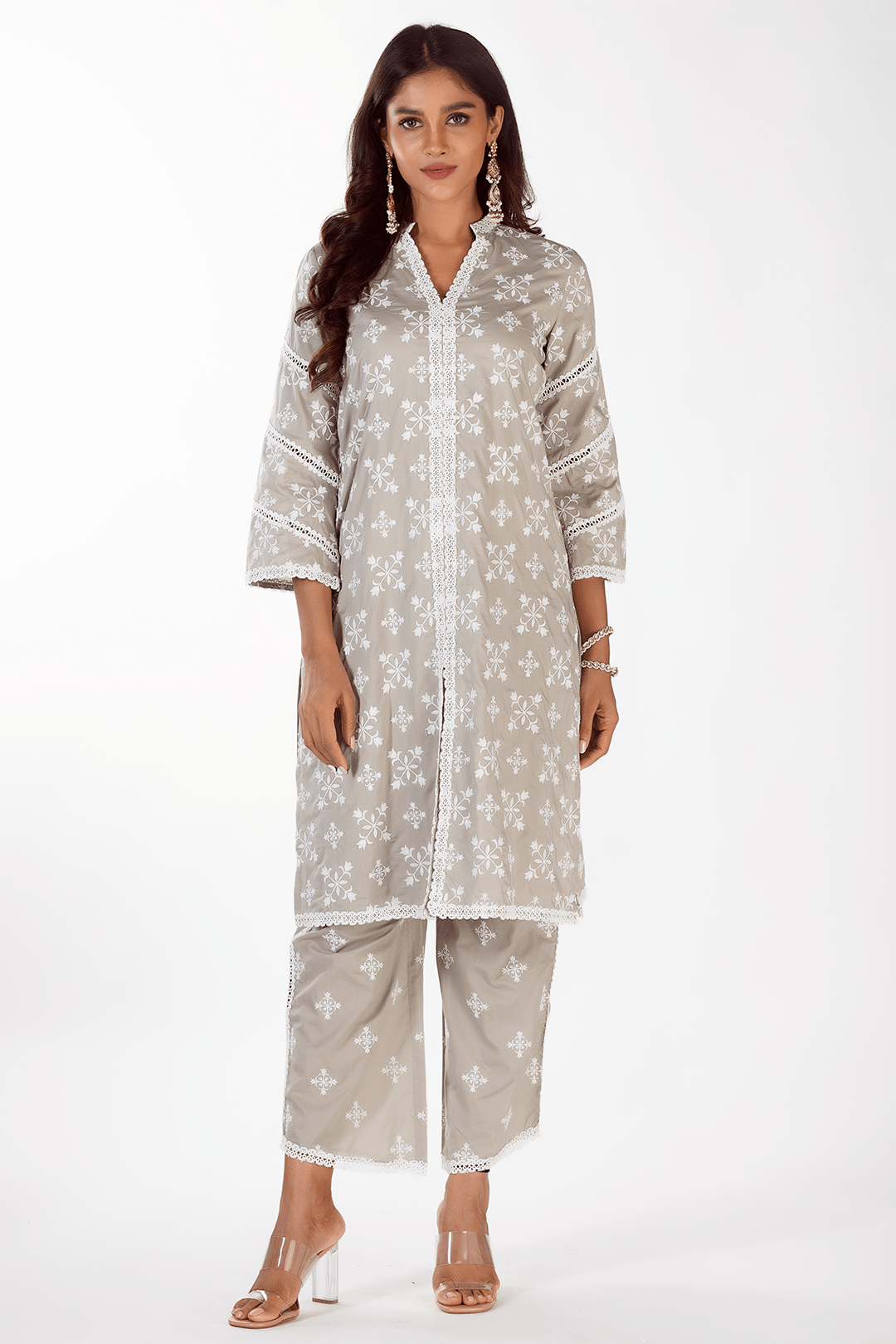 Mulmul Cotton Vera Grey Kurta