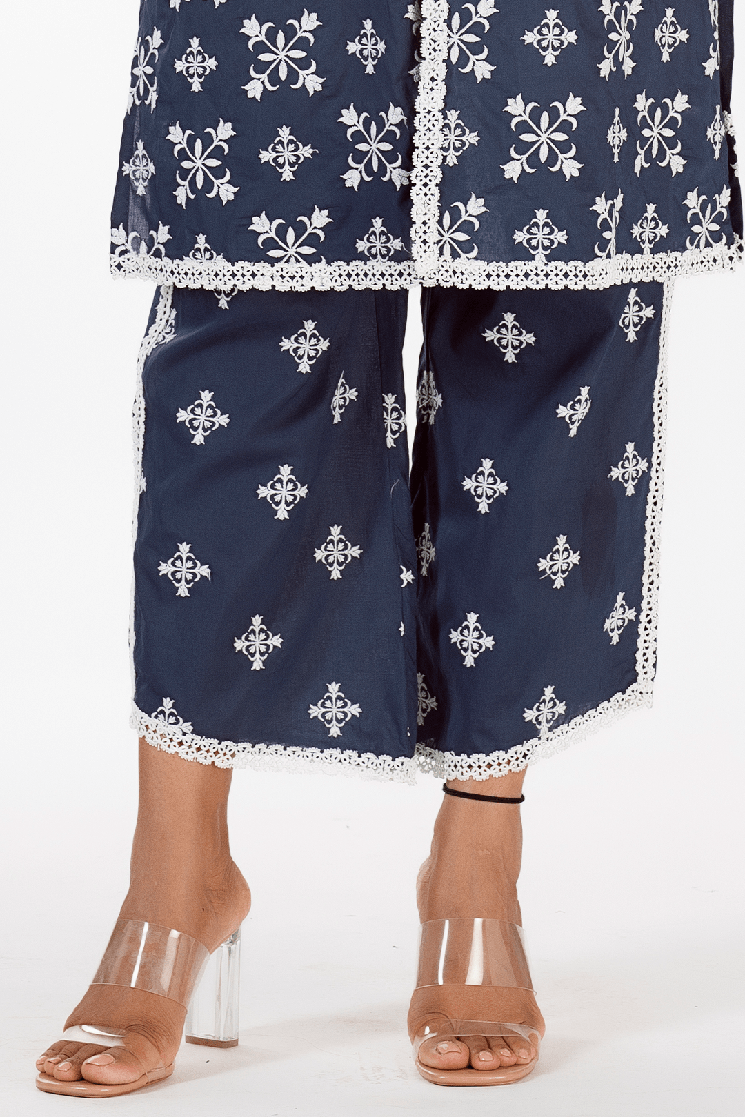 Mulmul Cotton Vera Navy Pyajama