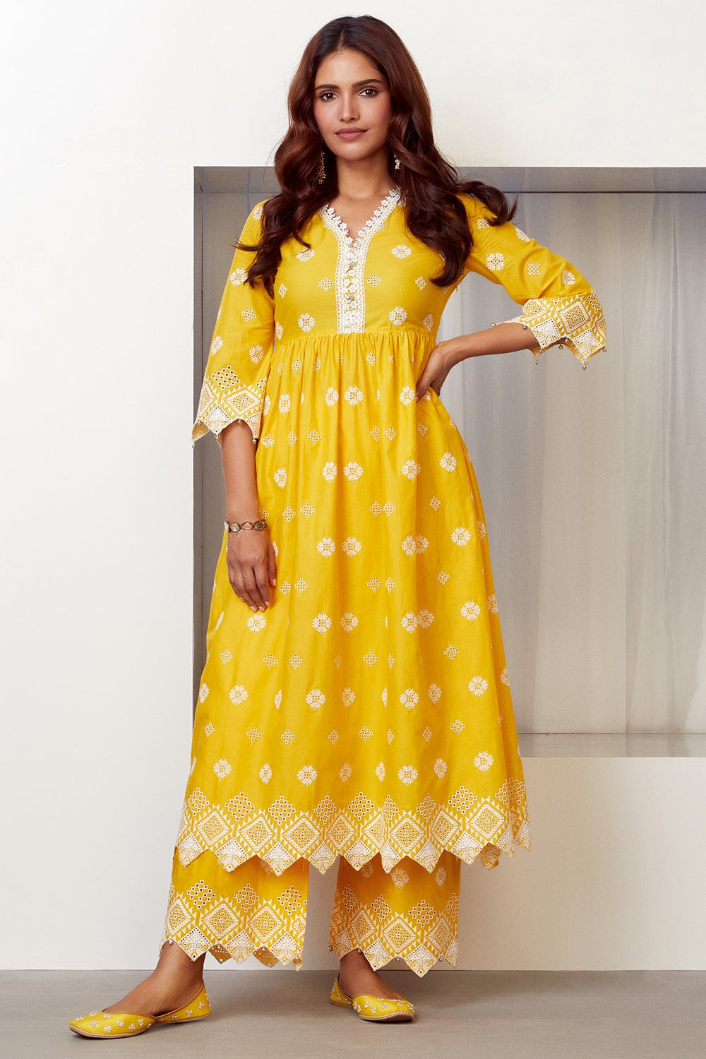 Mulmul Supima Cotton Cali Mango Kurta
