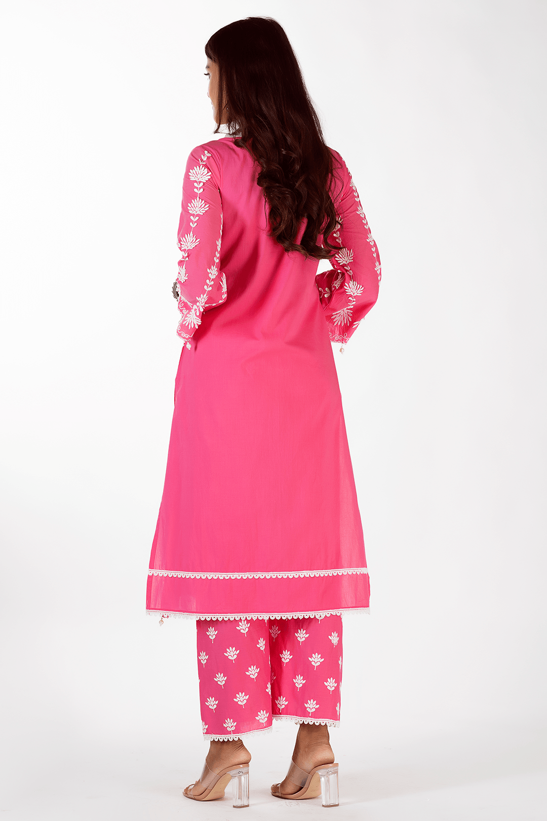 Mulmul Cotton Zaira Fuchsia Palazzo
