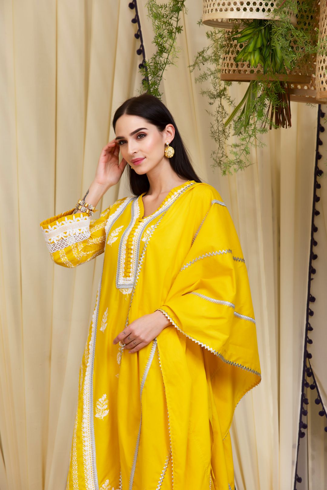 Shop organza dupatta cotton suits online shopping- Shalvi – ShalviFashion