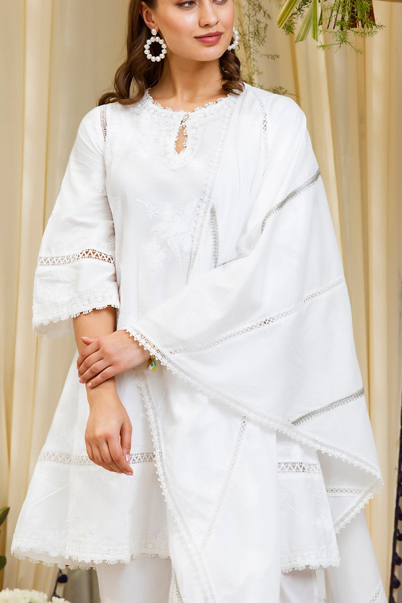 Mulmul Cotton Sunflower Kurta With New Poppy  Pyajama