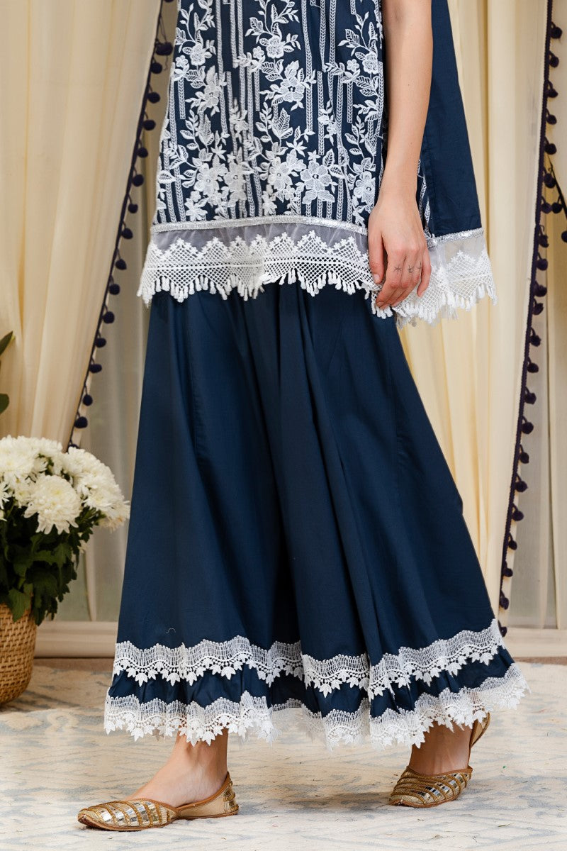 Blossom kurta with Blossom Sharara