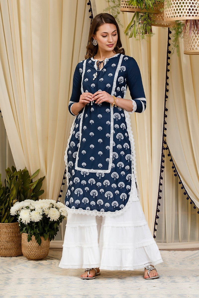 Snowdrop kurta With Garara