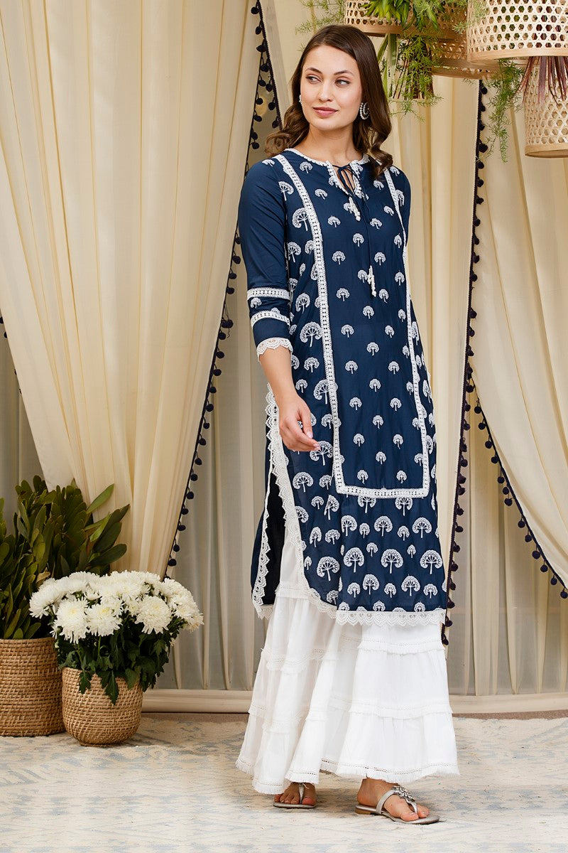 Snowdrop kurta With Garara