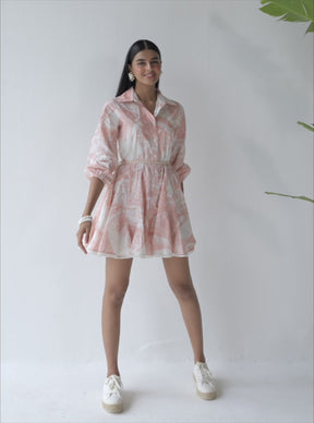 Mulmul Cotton Anza Pink Dress