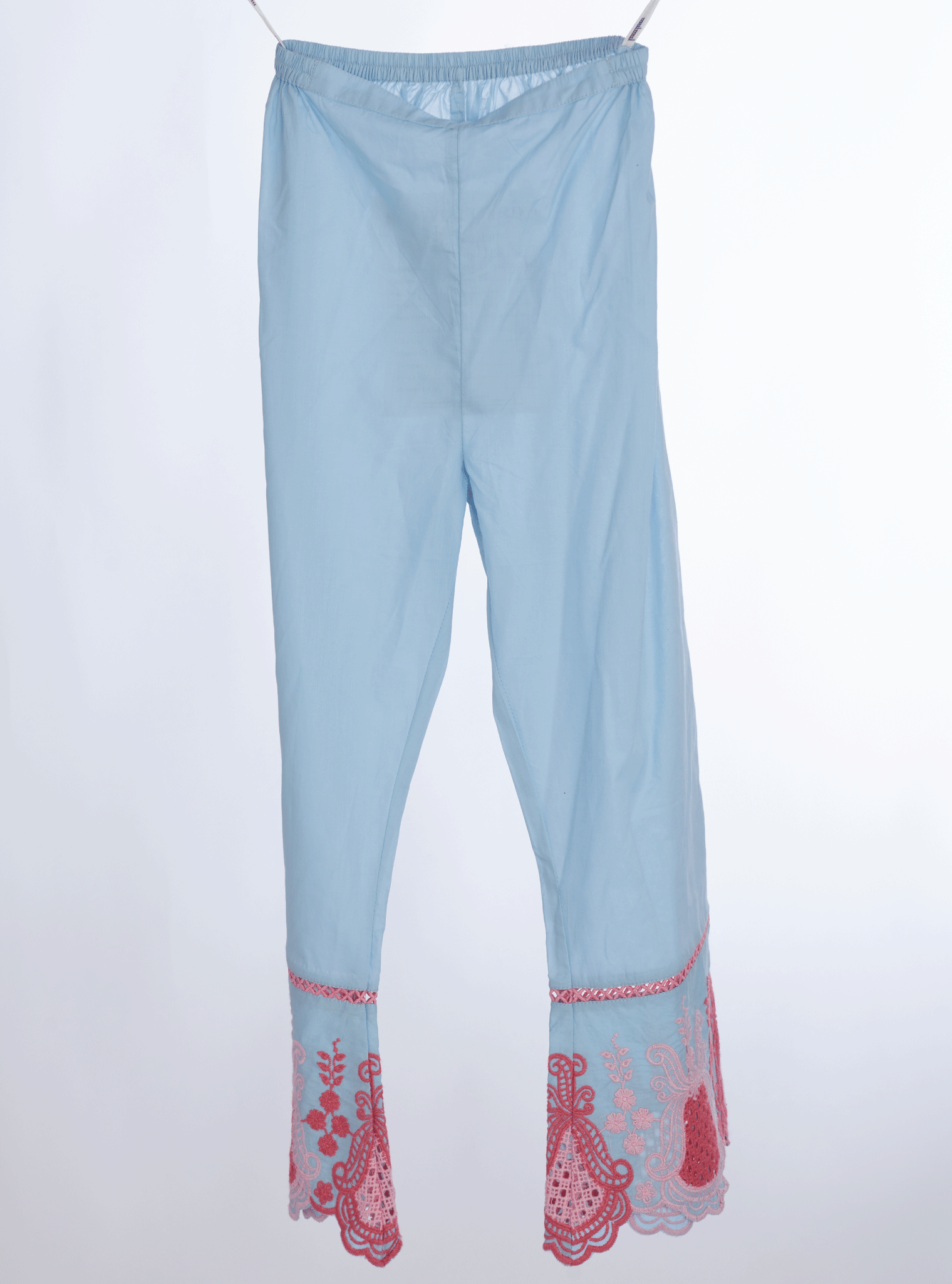 Mulmul Cotton Cher Light Blue Kurta With Cher Light Blue Pant