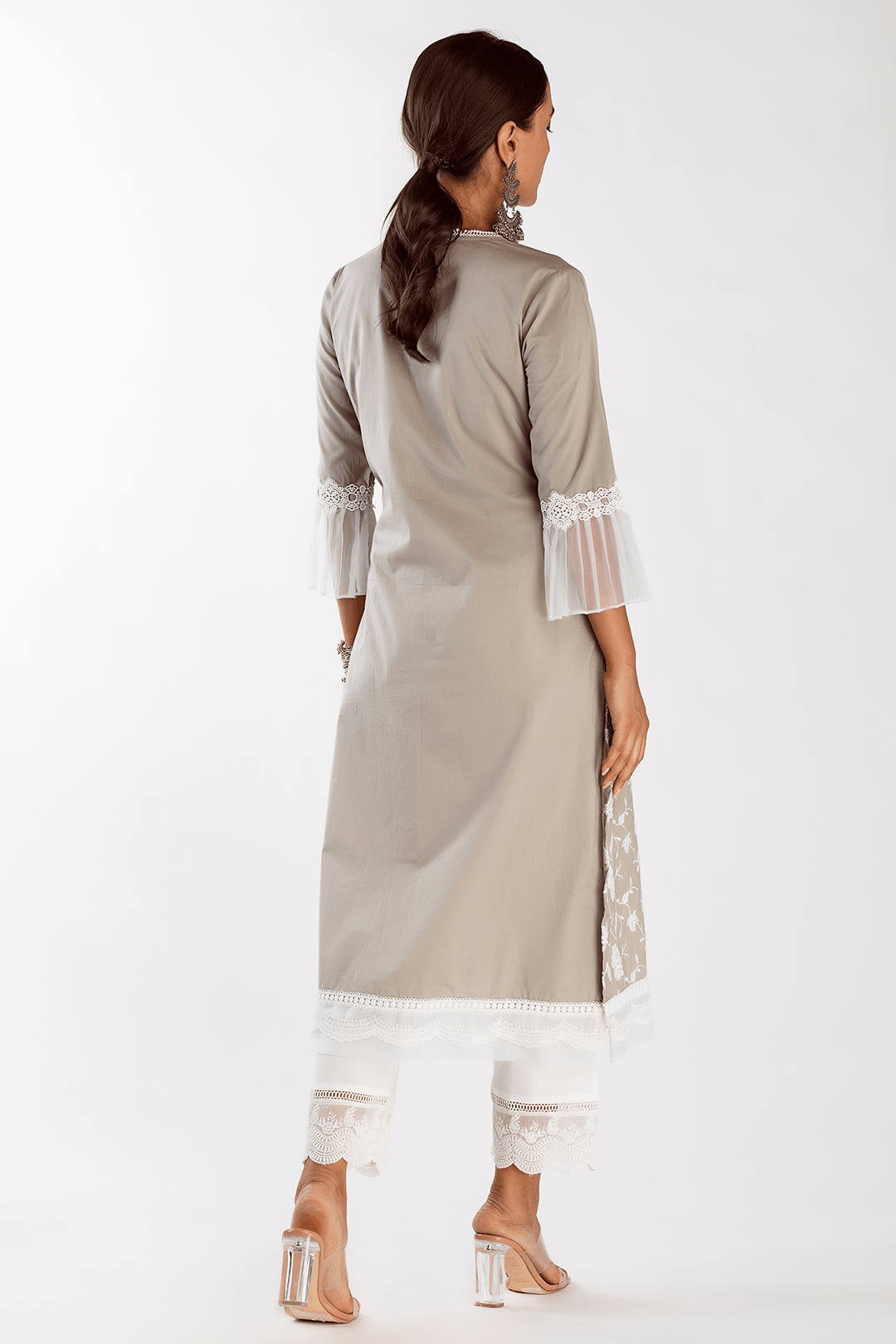 Mulmul Cotton Dusk Grey Kurta