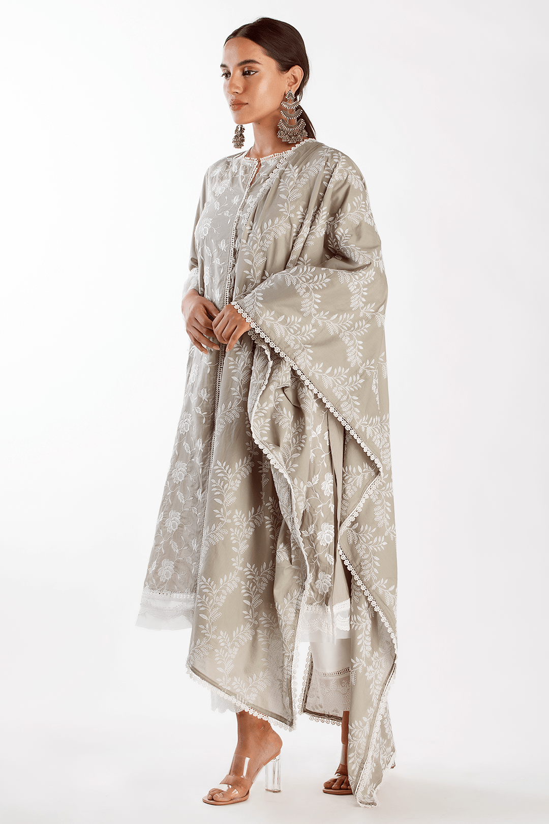Mulmul Cotton Dusk Grey Kurta