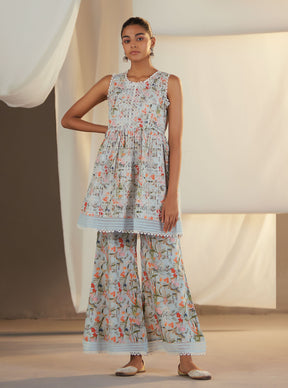 Elora Supima Cotton White Kurta Set main image 0