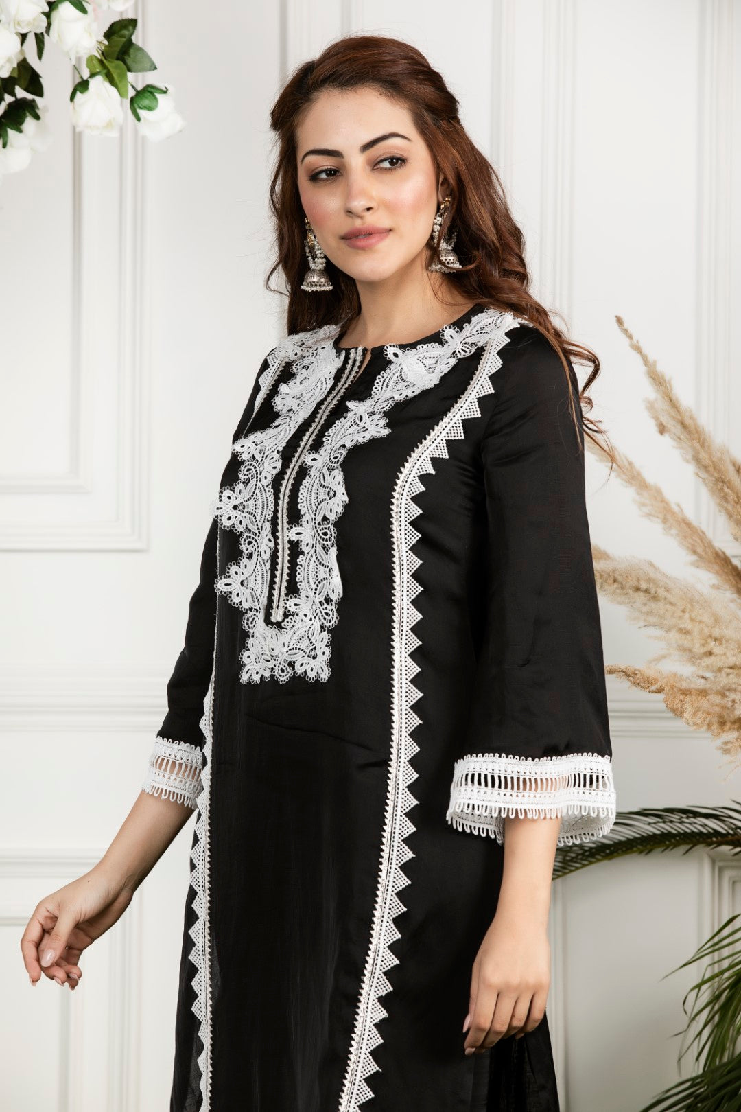 Mulmul Nigella Kurta With Nigella Pyajama