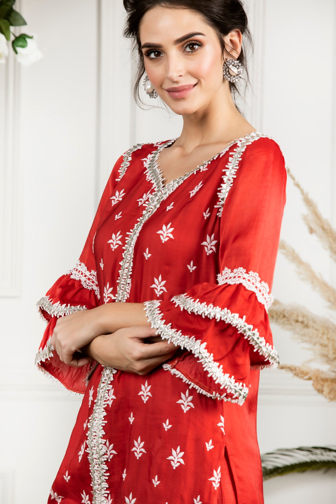 Mulmul Ibris Kurta With Ibris Garara