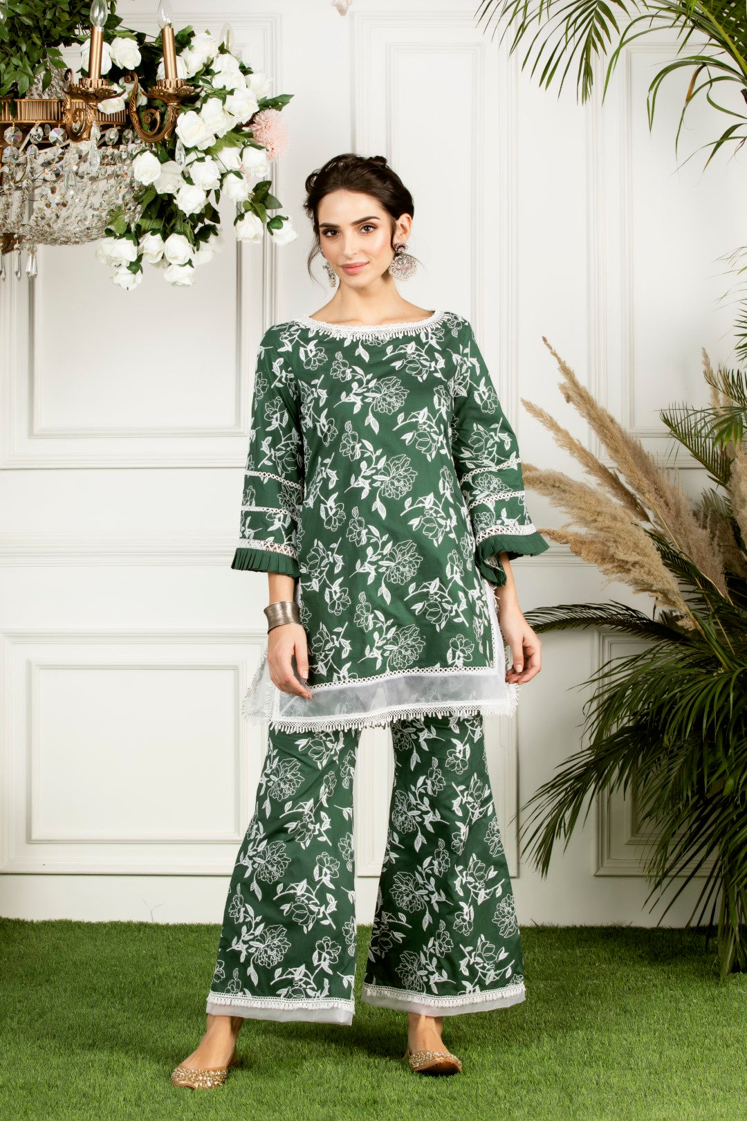 Mulmul Cotton Hydrangea Kurta