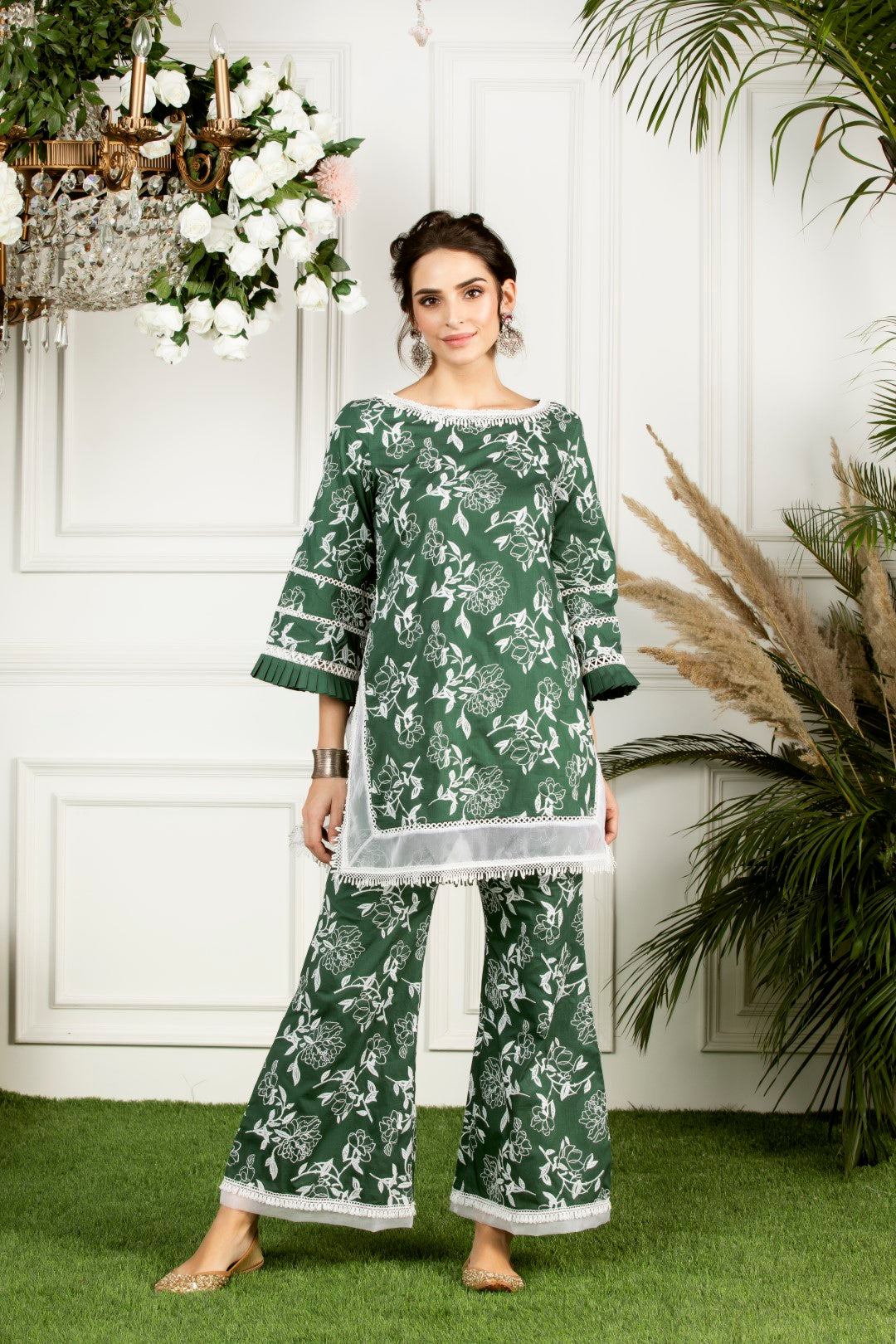 Mulmul Cotton Hydrangea Kurta