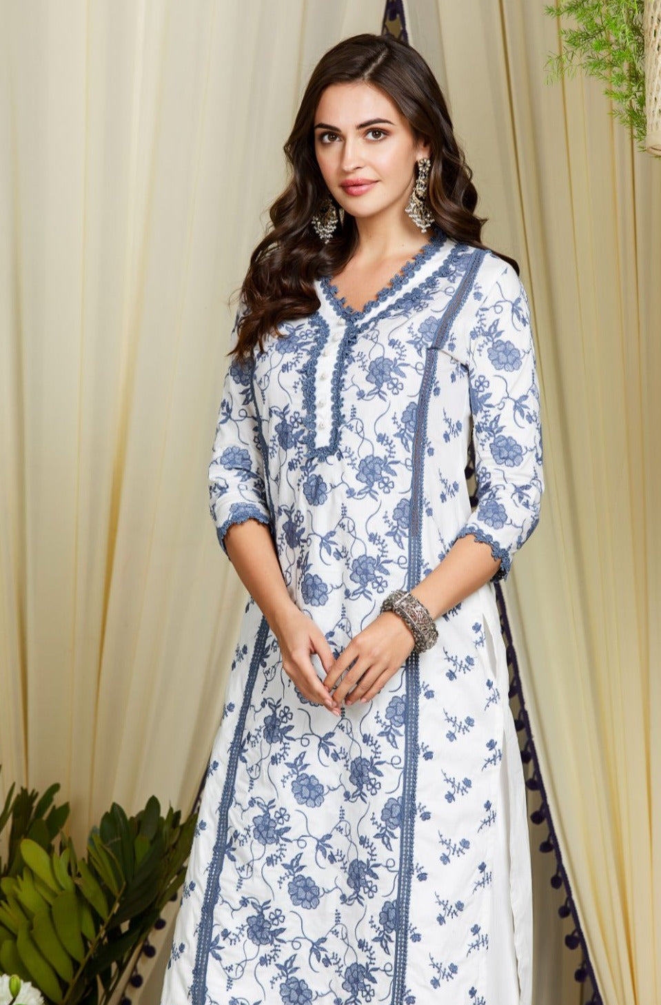 Rosetta Cotton Kurta with Sharara Set