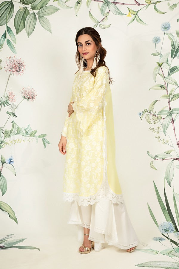 Rosebud Kurta Yellow