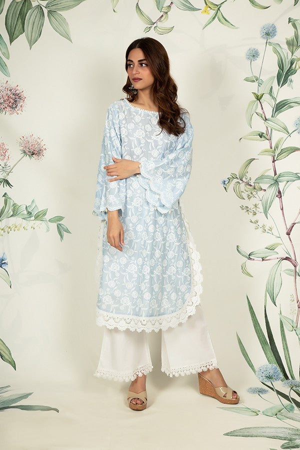 Rosebud Kurta Blue