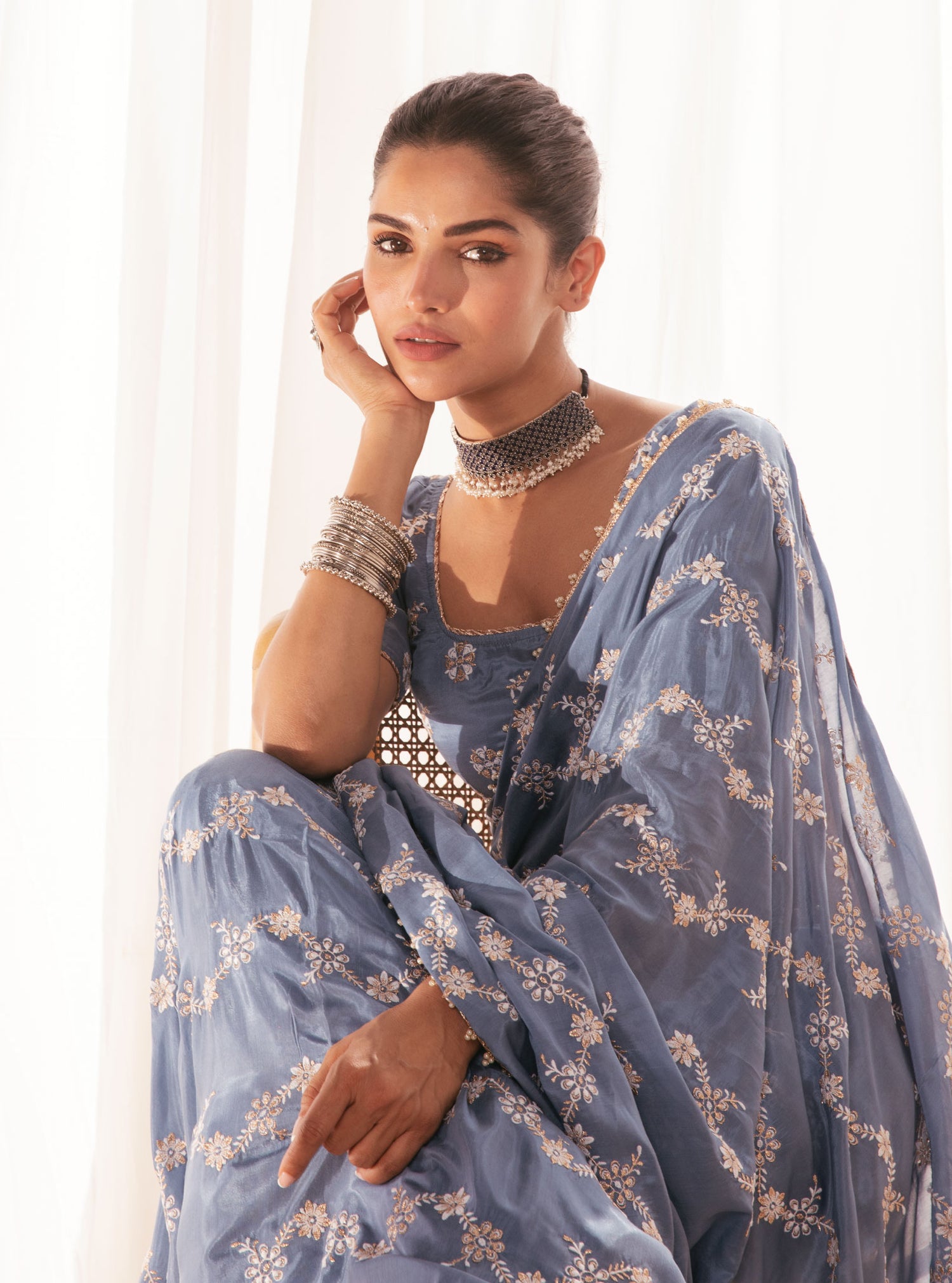 Pelling Japanese Silk Mauve Saree