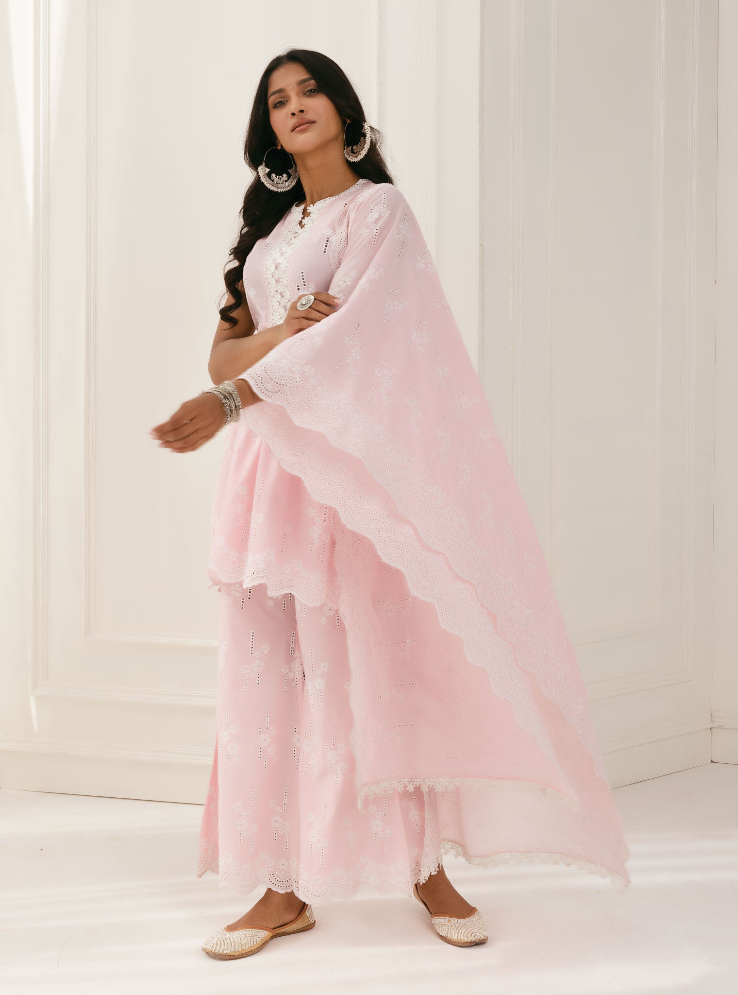 Mulmul Mandovi Pink Dupatta